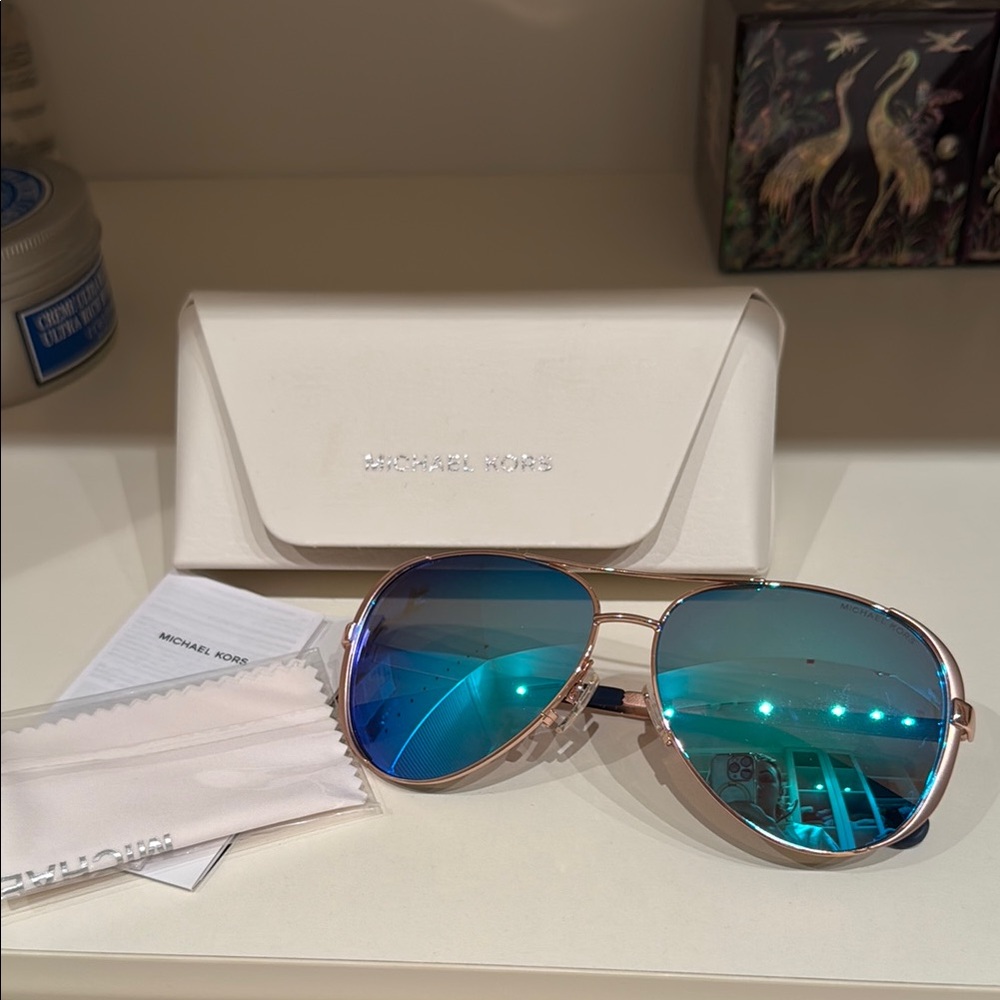 Michael Kors Blue Aviator Sunglasses
